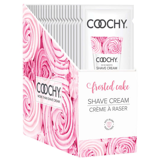 Coochy Shave Cream - Frosted Cake - 15 ml Foils 24 Count Display COO1003-99D